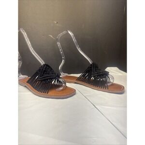 Seychelles Womens Mahogany Cushioned Footbed Woven Slide Sandals‎ Shoes Size 6